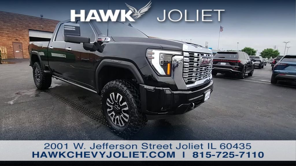 Onyx Black 2024 GMC Sierra 3500HD Denali Crew Cab 4WD Pickup Truck Four-Wheel Drive Automatic