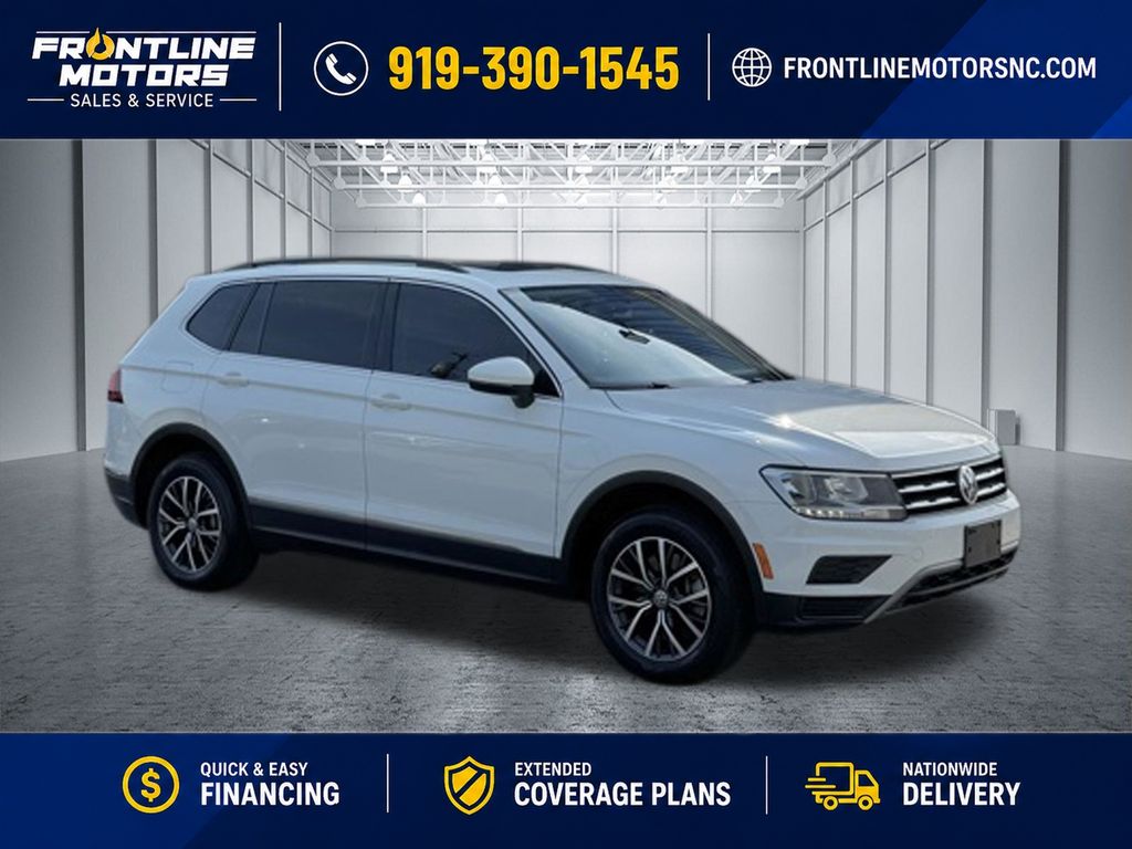 Pure White 2020 Volkswagen Tiguan SUV / Crossover All-Wheel Drive 8-Speed Automatic