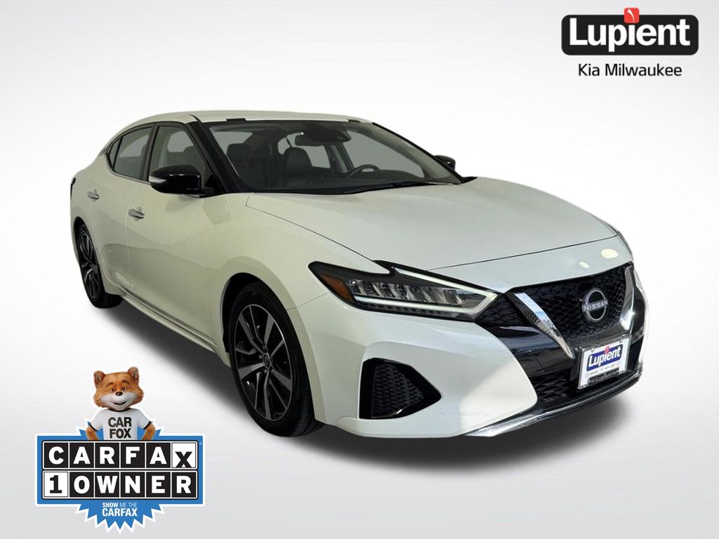 Pearl White Tricoat 2023 Nissan Maxima Sedan Front-Wheel Drive Continuously Variable Transmission