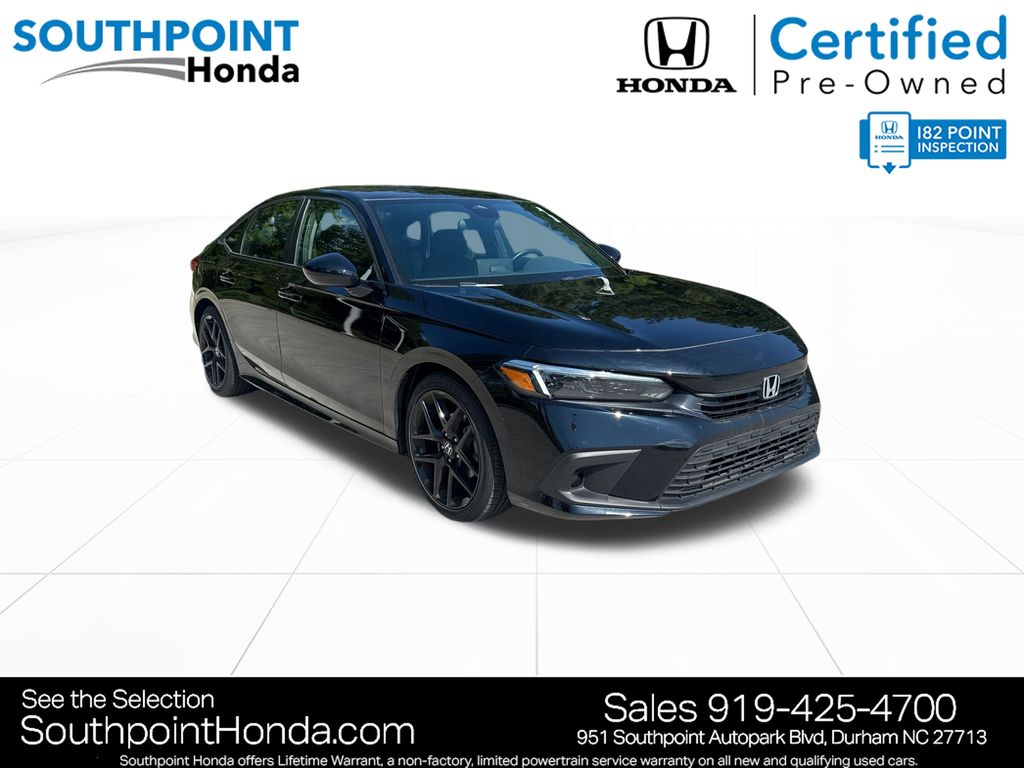 Crystal Black Pearl 2024 Honda Civic Sedan Front-Wheel Drive Continuously Variable Transmission