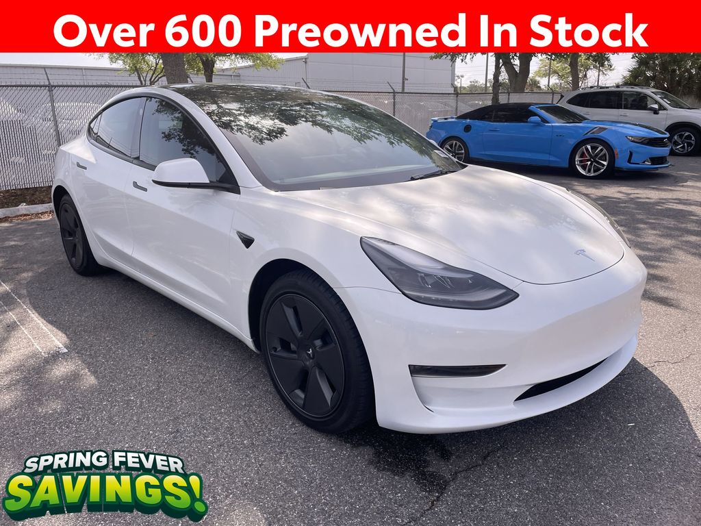 Pearl White Multi-Coat 2023 Tesla Model 3 RWD Sedan Rear-Wheel Drive 1-Speed Automatic