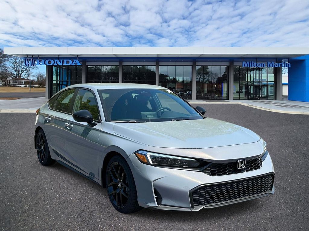 Urban Gray Pearl 2026 Honda Civic Hatchback Sport FWD Hatchback Front-Wheel Drive Continuously Variable Transmission