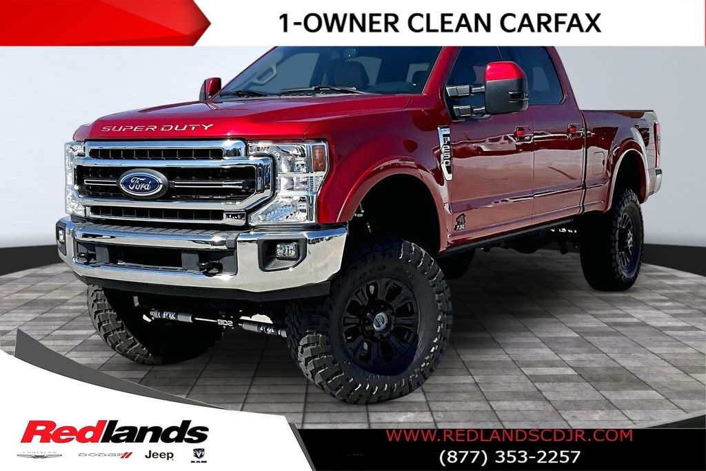 Red Metallic 2022 Ford F-250 Super Duty Lariat Crew Cab 4WD Pickup Truck Four-Wheel Drive Automatic