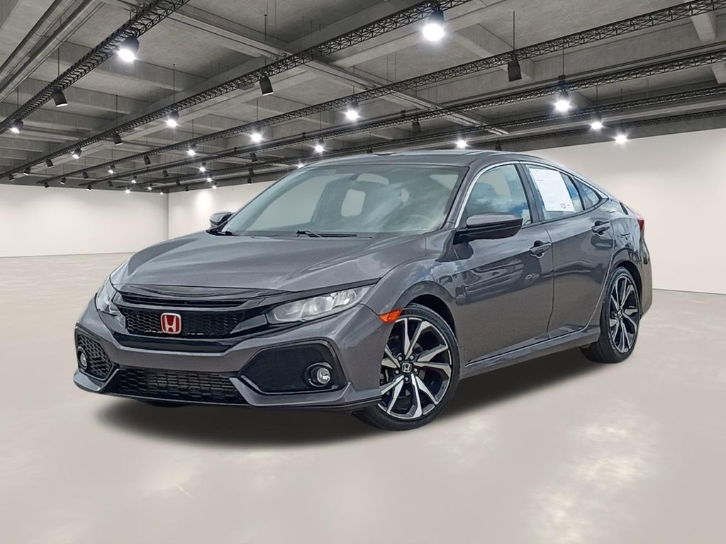Black 2017 Honda Civic Si Sedan Front-Wheel Drive 6-Speed Manual