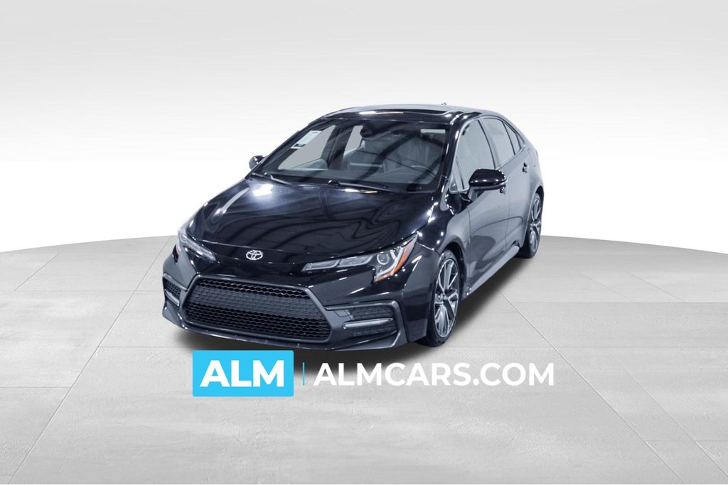 Black Sand Pearl 2021 Toyota Corolla SE FWD Sedan Front-Wheel Drive Continuously Variable Transmission