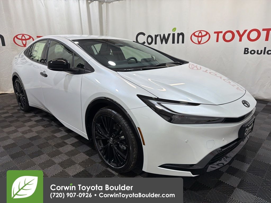 White 2026 Toyota Prius Plug-In Hybrid Nightshade FWD Hatchback Front-Wheel Drive Continuously Variable Transmission