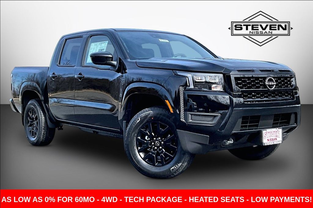 Super Black 2026 Nissan Frontier Pickup Truck Four-Wheel Drive 9-Speed Automatic Overdrive