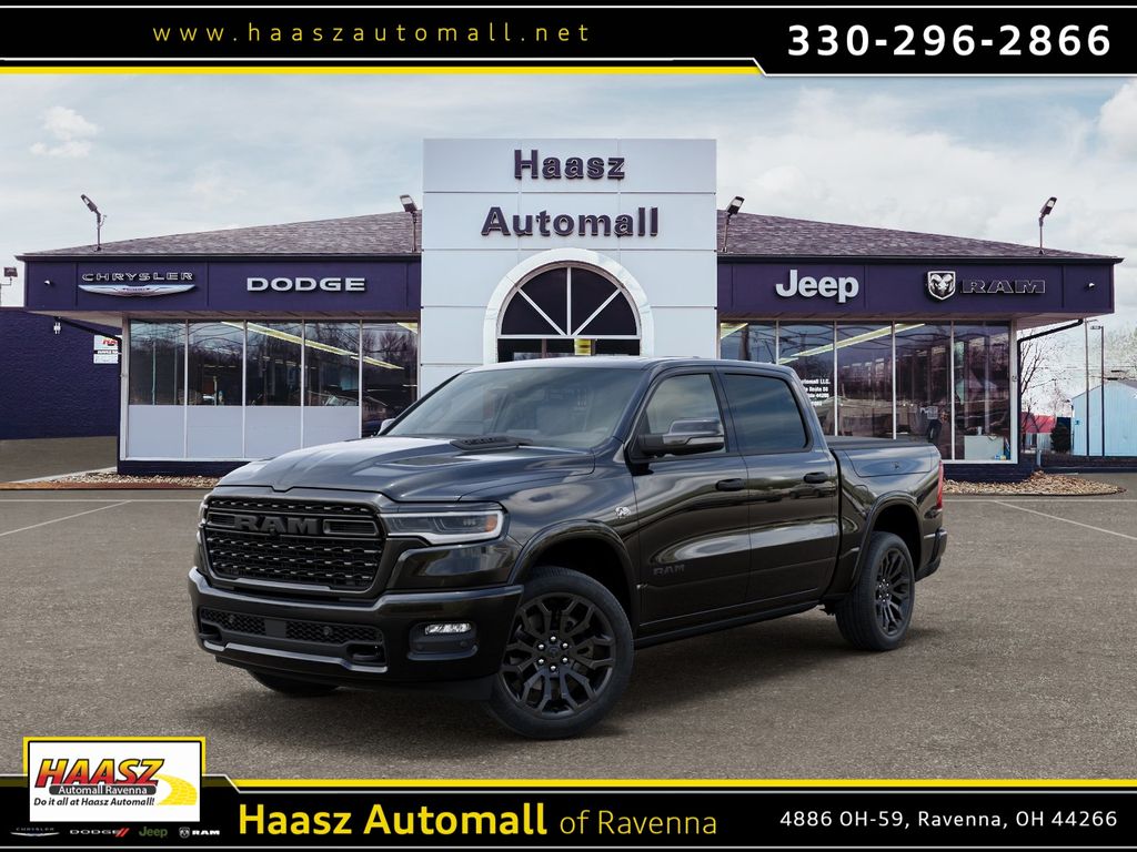 Diamond Black Crystal Pearlcoat 2026 RAM 1500 Pickup Truck Four-Wheel Drive 8-Speed Automatic