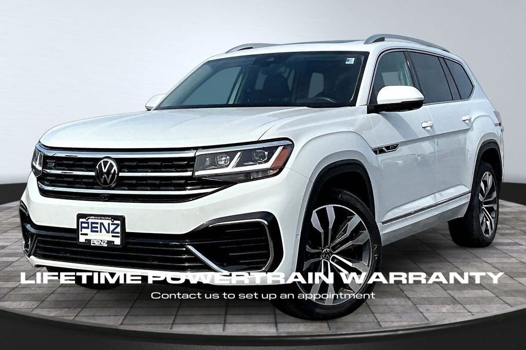 Pure White 2023 Volkswagen Atlas SUV / Crossover All-Wheel Drive 8-Speed Automatic