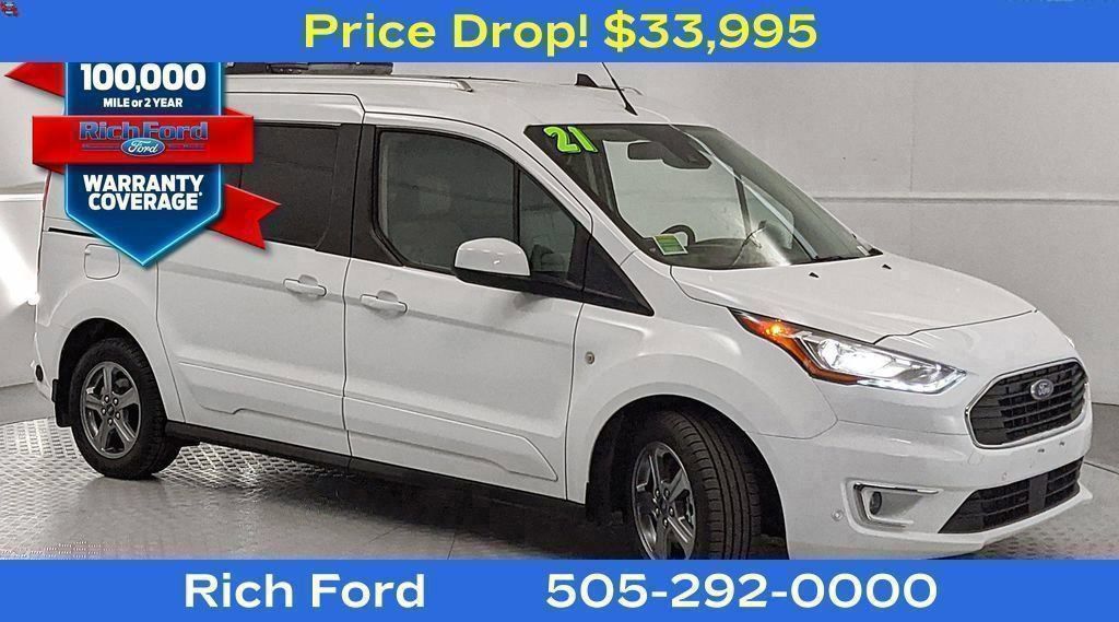 Frozen White 2021 Ford Transit Connect Van Front-Wheel Drive 8-Speed Automatic