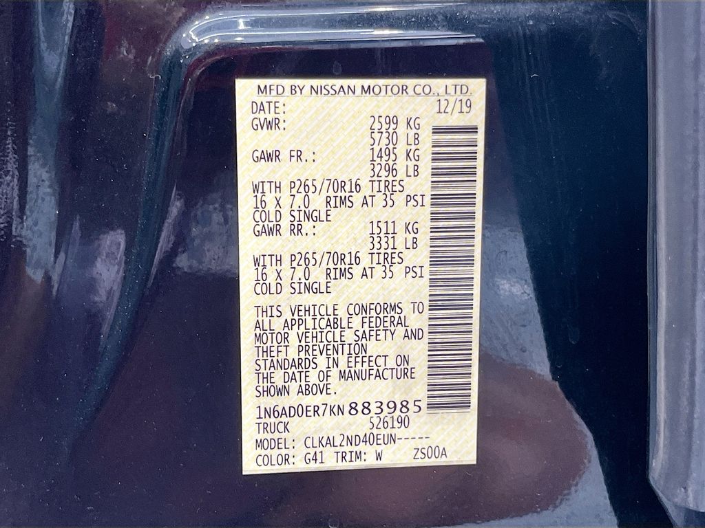 2019 Nissan Frontier SV Black at Emmons Autoplex