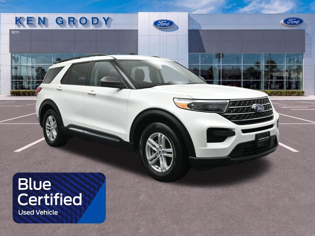 Star White Metallic Tri-Coat 2024 Ford Explorer XLT RWD SUV / Crossover Rear-Wheel Drive Automatic
