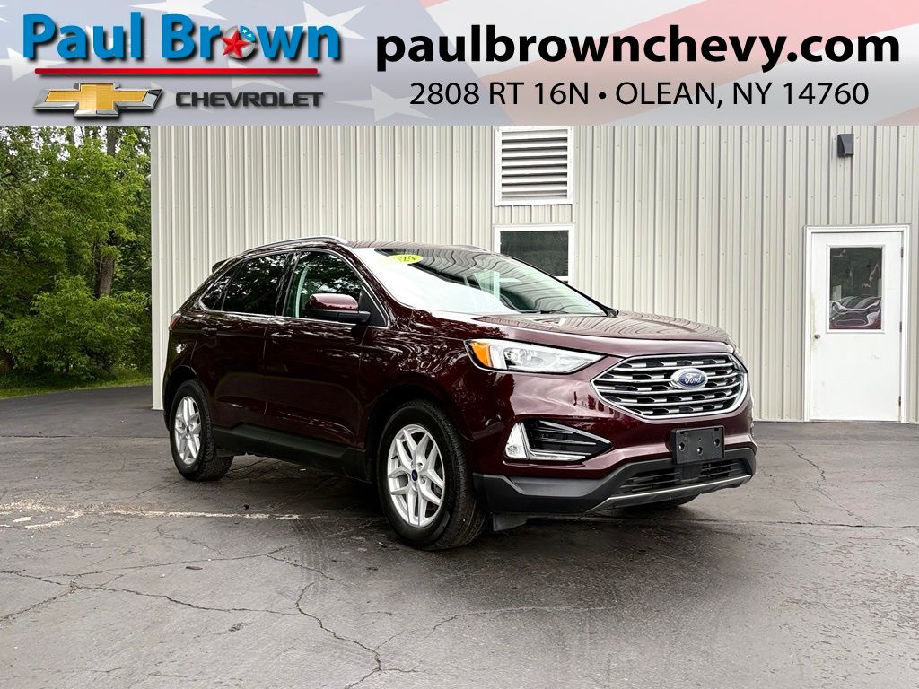 Red (Burgundy) 2021 Ford Edge SUV / Crossover All-Wheel Drive 8-Speed Automatic