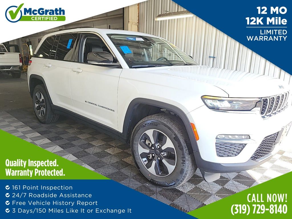 Bright White Clearcoat 2023 Jeep Grand Cherokee 4xe SUV / Crossover Four-Wheel Drive 8-Speed Automatic