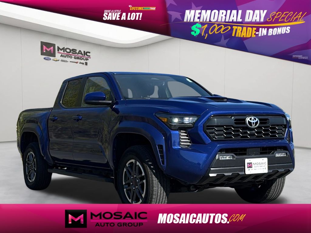 Blue 2024 Toyota Tacoma TRD Sport Double Cab 4WD Pickup Truck Four-Wheel Drive 8-Speed Automatic