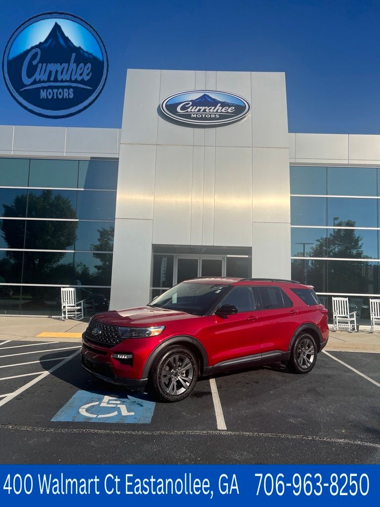 Red Metallic 2023 Ford Explorer SUV / Crossover Rear-Wheel Drive Automatic