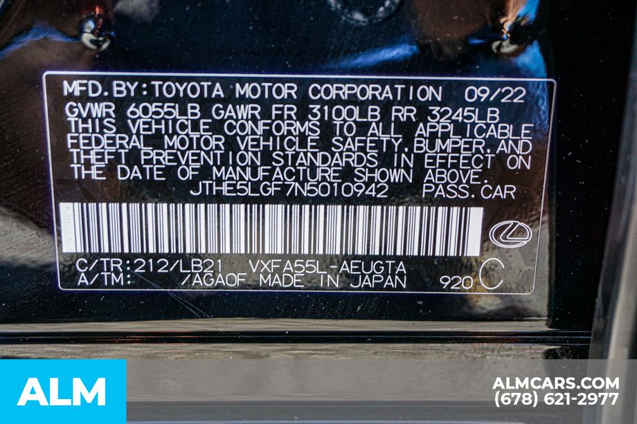 Used 2022 Black Lexus 500 Base image 63