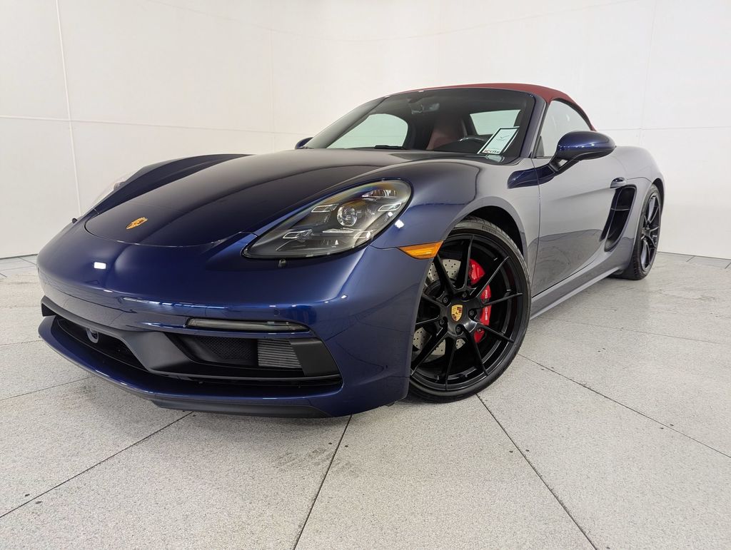 Gentian Blue Metallic 2024 Porsche 718 Boxster Convertible Rear-Wheel Drive 7-Speed Automatic