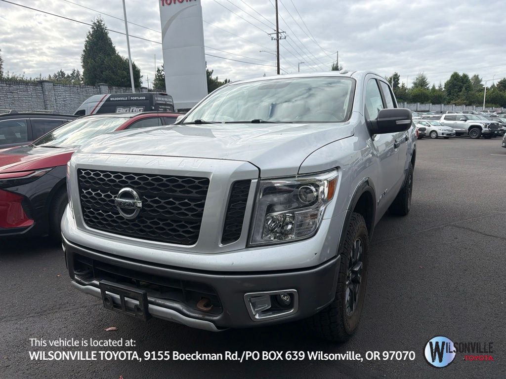 Brilliant Silver Metallic 2018 Nissan Titan Pickup Truck Four-Wheel Drive 7-Speed Automatic