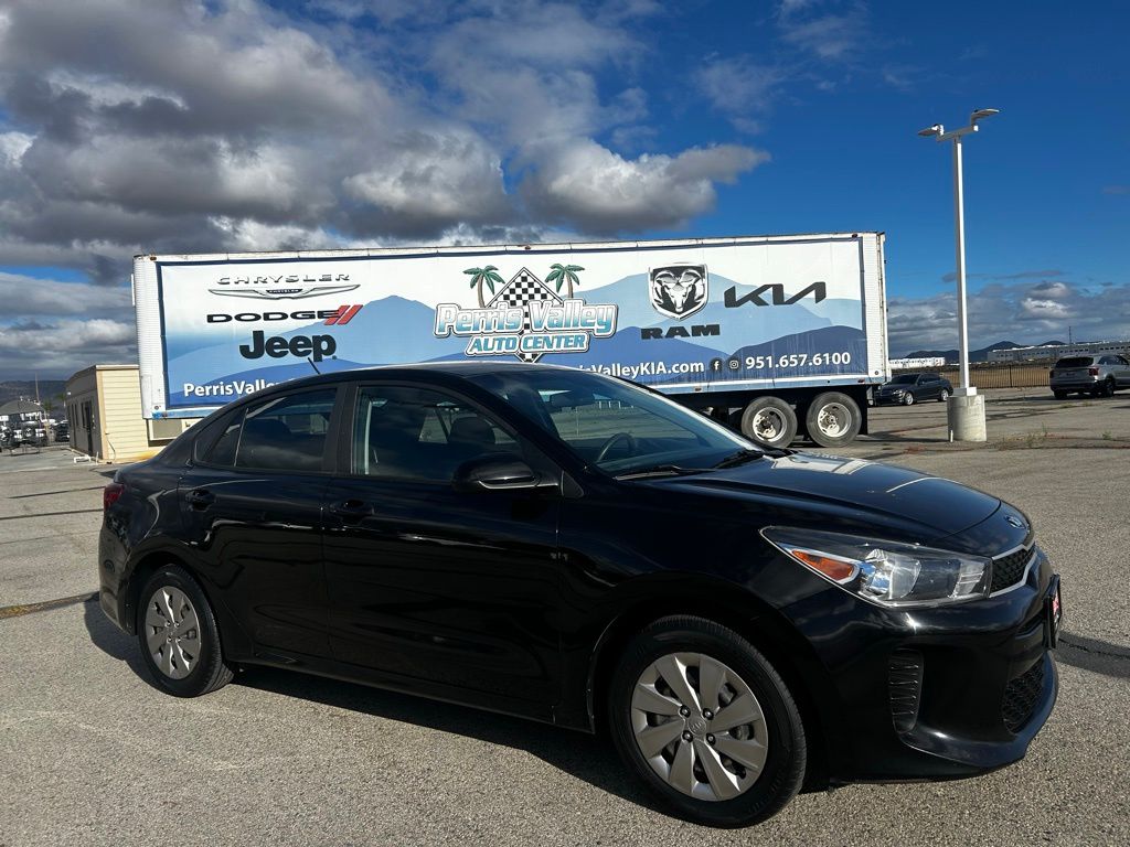Aurora Black 2018 Kia Rio S Sedan Front-Wheel Drive 6-Speed Automatic