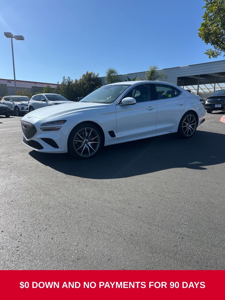 Uyuni White 2025 Genesis G70 Sedan Rear-Wheel Drive 8-Speed Automatic