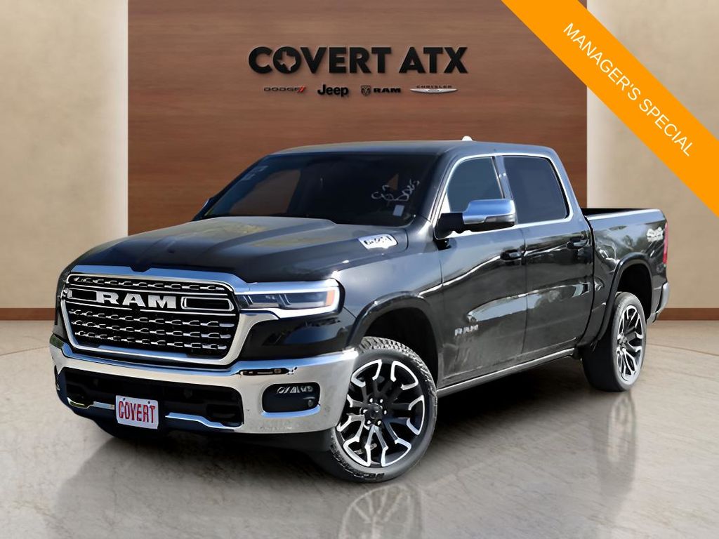 Diamond Black Crystal Pearlcoat 2026 RAM 1500 Limited Crew Cab 4WD Pickup Truck Four-Wheel Drive 8-Speed Automatic