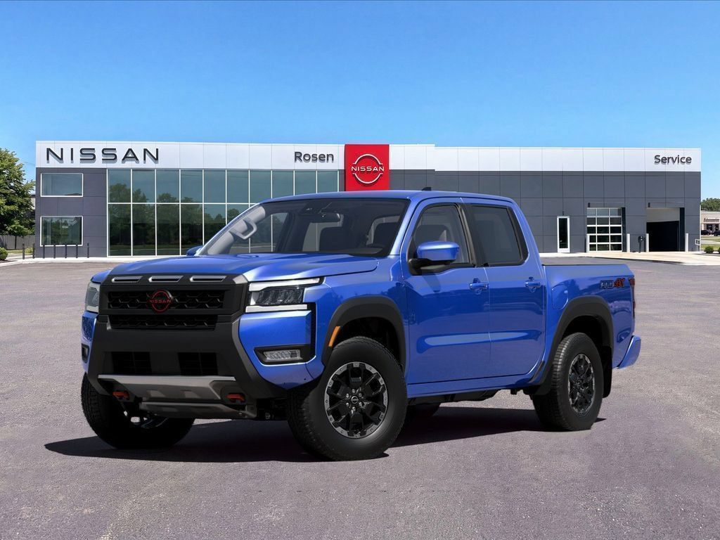 Bluestone Pearl 2026 Nissan Frontier Pickup Truck Four-Wheel Drive 9-Speed Automatic Overdrive