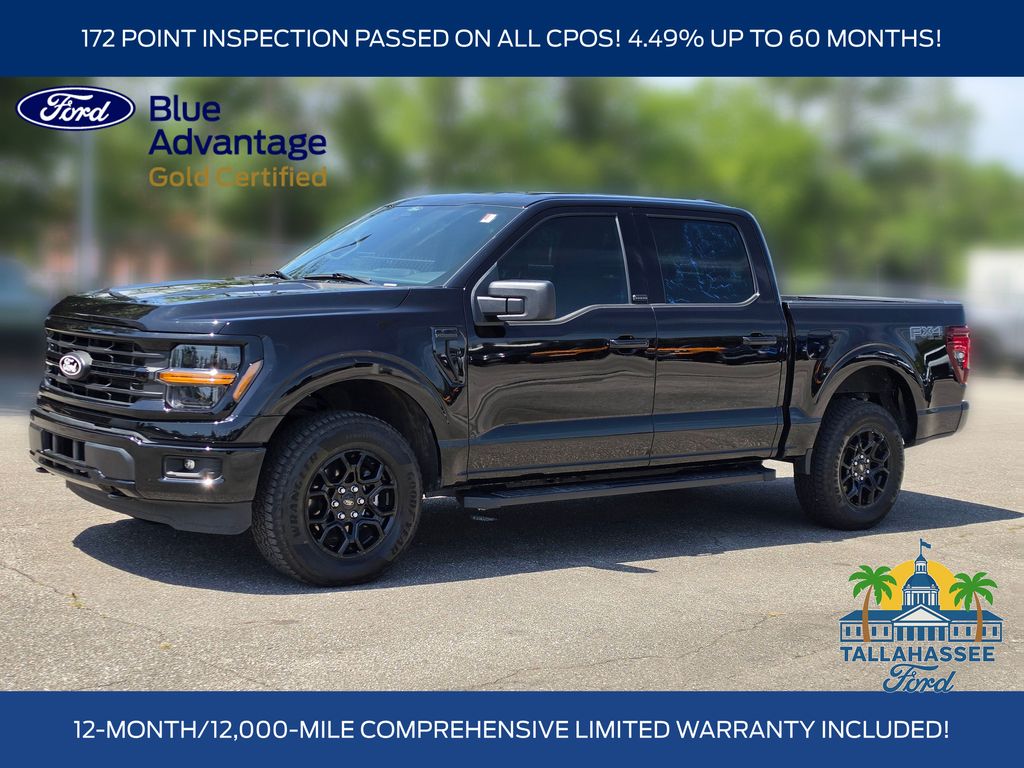 Agate Black Metallic 2025 Ford F-150 XLT SuperCrew 4WD Pickup Truck Four-Wheel Drive Automatic