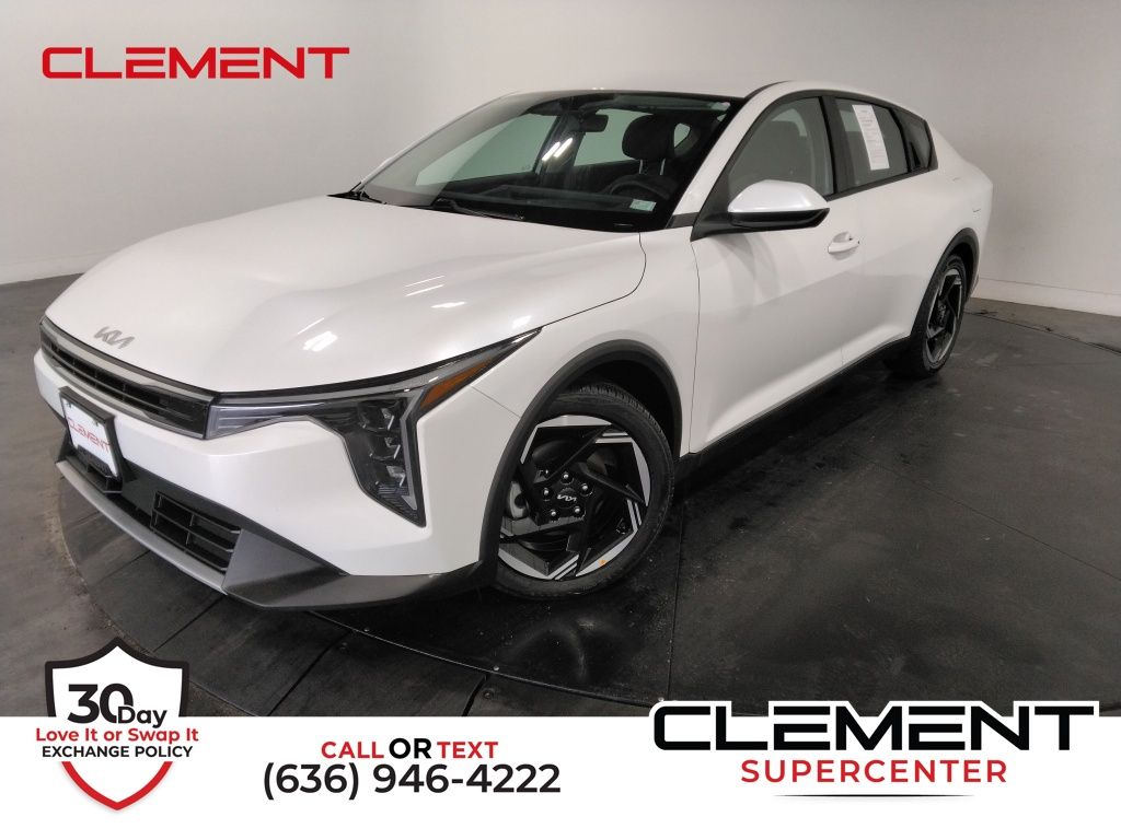 Snow White Pearl 2025 Kia K4 EX FWD Sedan Front-Wheel Drive Continuously Variable Transmission