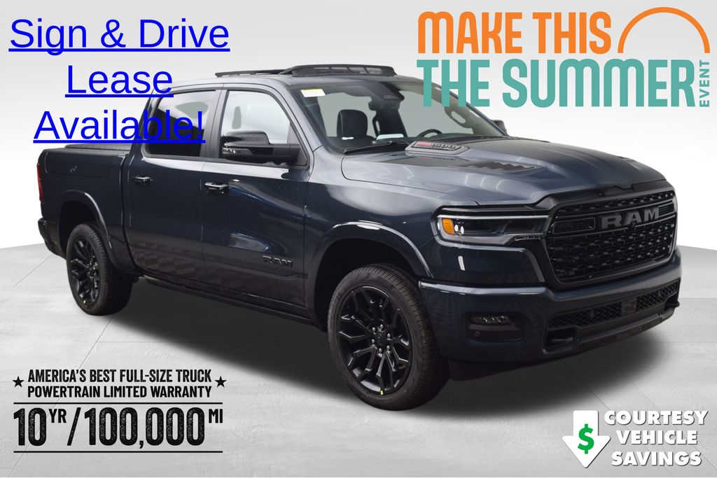 Forged Blue Metallic 2026 RAM 1500 Limited Crew Cab 4WD Pickup Truck Four-Wheel Drive 8-Speed Automatic