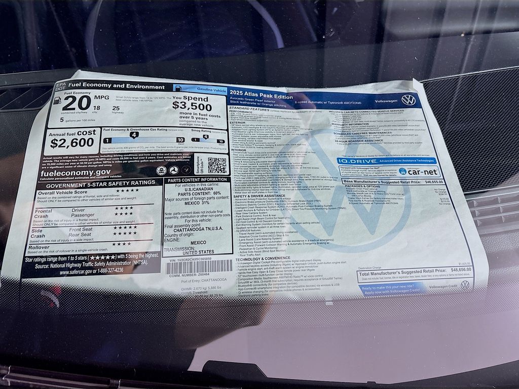 2025 Volkswagen Atlas 2.0T Peak Edition