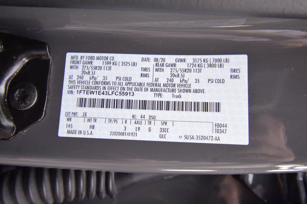 used 2020 Ford F-150 car, priced at $33,000