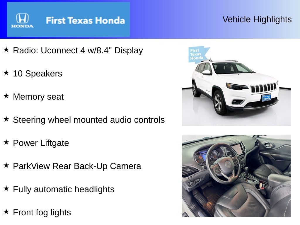 Used Car 2020 Jeep Cherokee  Limited For Sale Under $20,000 In Austin, Texas