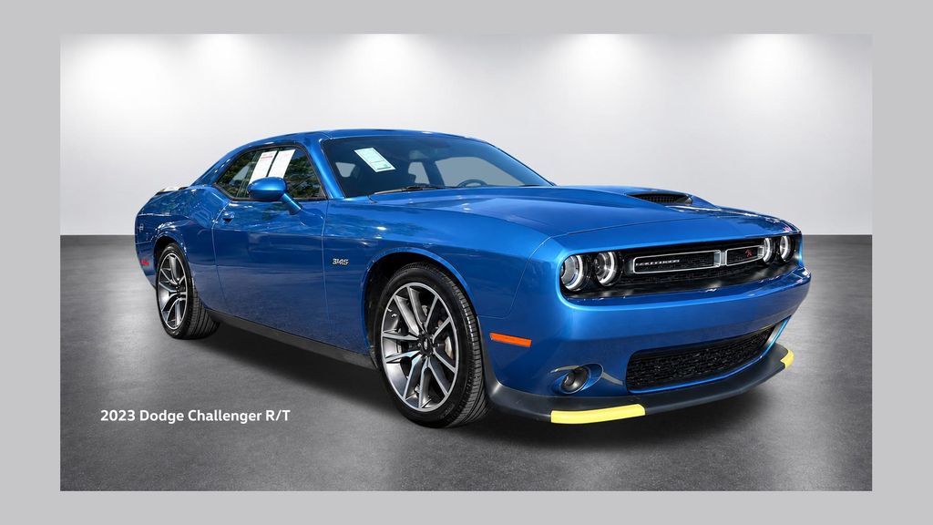 Blue (Frostbite) 2023 Dodge Challenger Coupe Rear-Wheel Drive 8-Speed Automatic