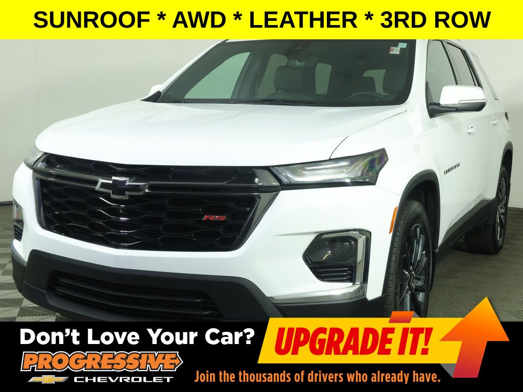 Summit White 2023 Chevrolet Traverse SUV / Crossover Four-Wheel Drive 9-Speed Automatic