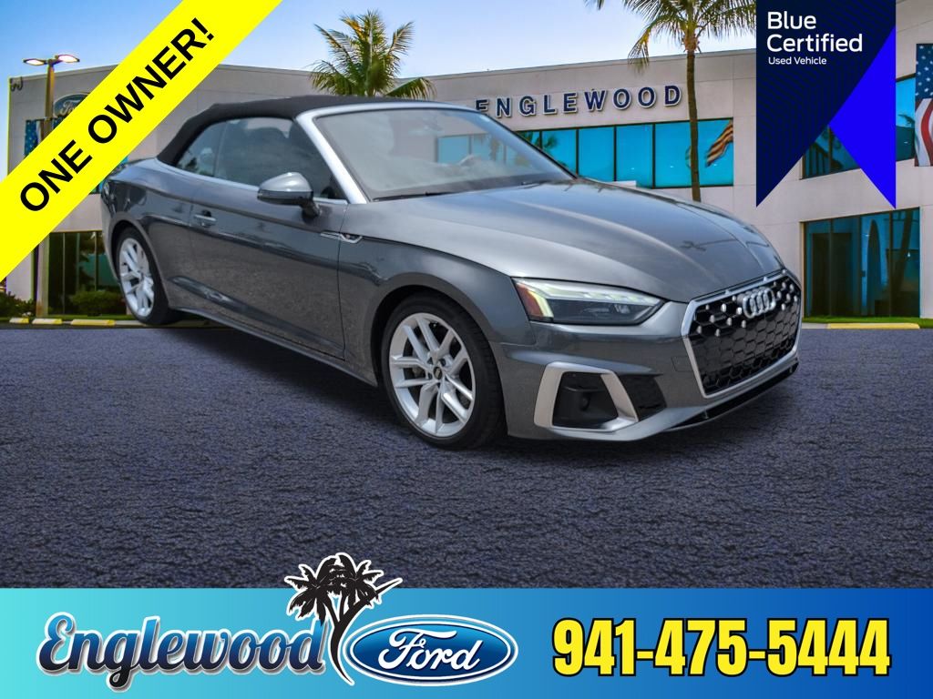 Chronos Gray Metallic 2024 Audi A5 Convertible All-Wheel Drive 7-Speed Automatic