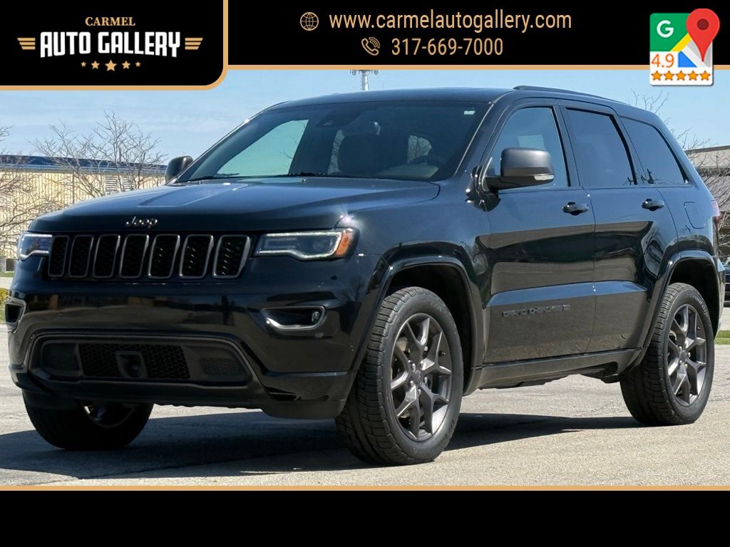 Diamond Black Crystal Pearlcoat 2021 Jeep Grand Cherokee SUV / Crossover Four-Wheel Drive 8-Speed Automatic