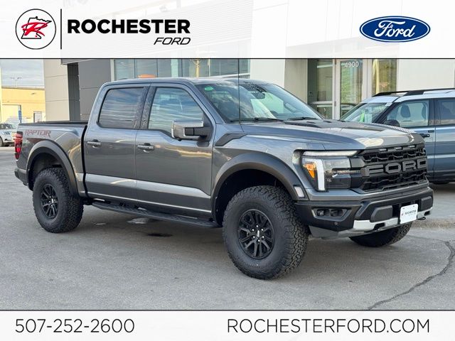 Carbonized Gray Metallic 2025 Ford F-150 Raptor SuperCrew 4WD Pickup Truck Four-Wheel Drive Automatic