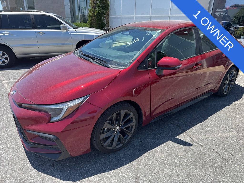 Red (Ruby Flare Pearl) 2024 Toyota Corolla SE FWD Sedan Front-Wheel Drive Continuously Variable Transmission