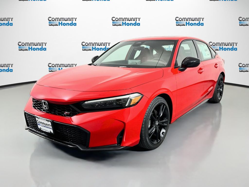 Rallye Red 2026 Honda Civic Sedan Front-Wheel Drive 6-Speed Manual