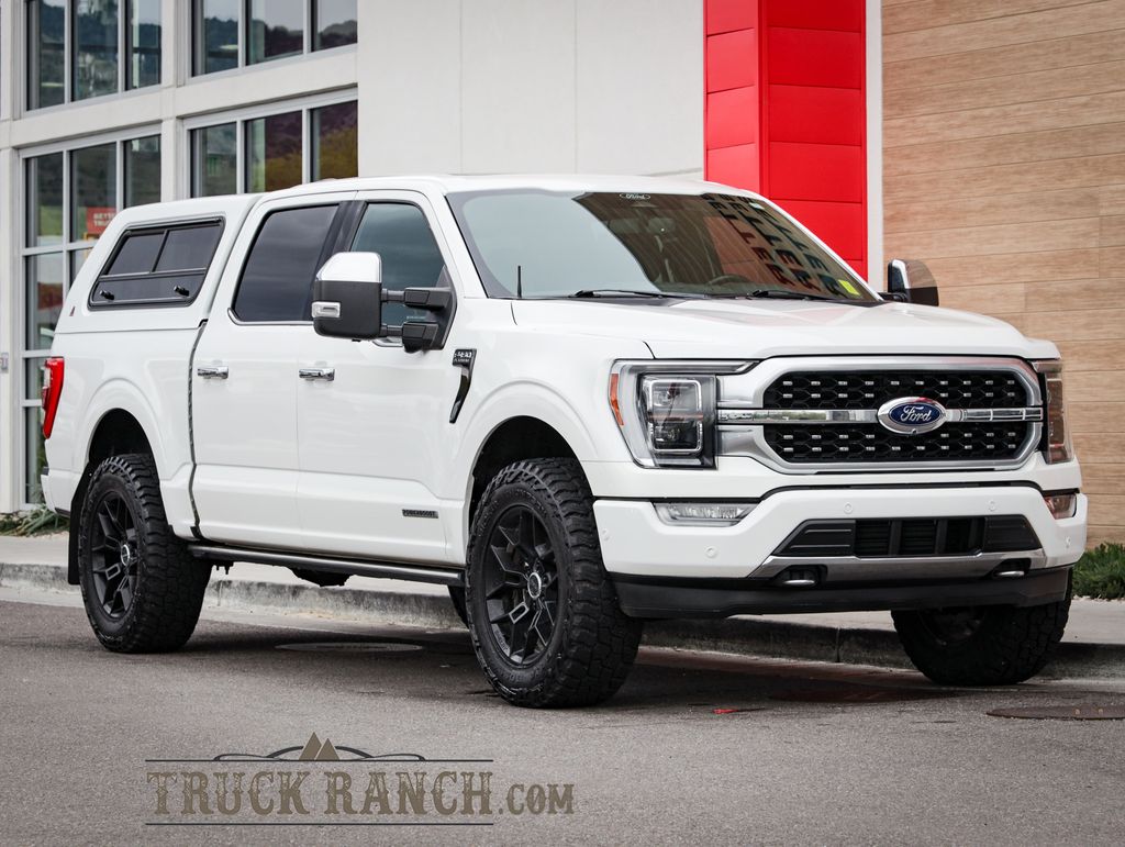 White Metallic 2021 Ford F-150 Platinum SuperCrew 4WD Pickup Truck Four-Wheel Drive Automatic