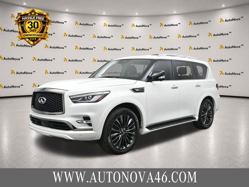 Moonstone White 2021 INFINITI QX80 SUV / Crossover All-Wheel Drive 7-Speed Automatic