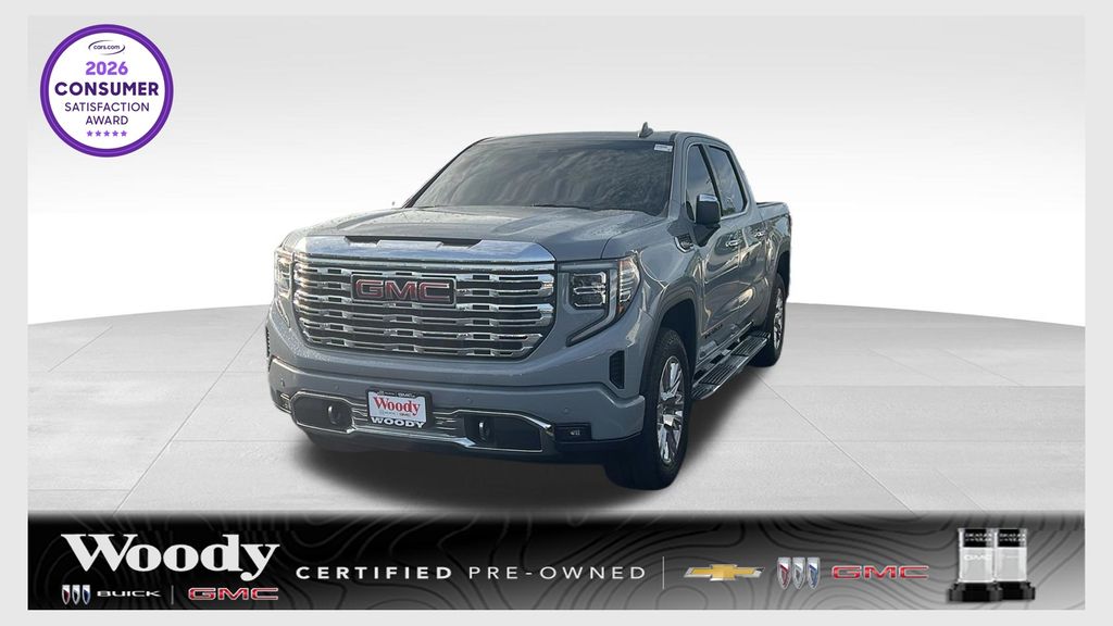 Gray 2024 GMC Sierra 1500 Denali Crew Cab 4WD Pickup Truck Four-Wheel Drive Automatic