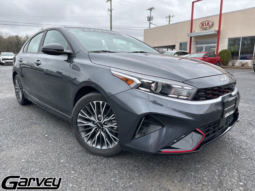 Gravity Gray 2023 Kia Forte GT-Line FWD Sedan Front-Wheel Drive Continuously Variable Transmission