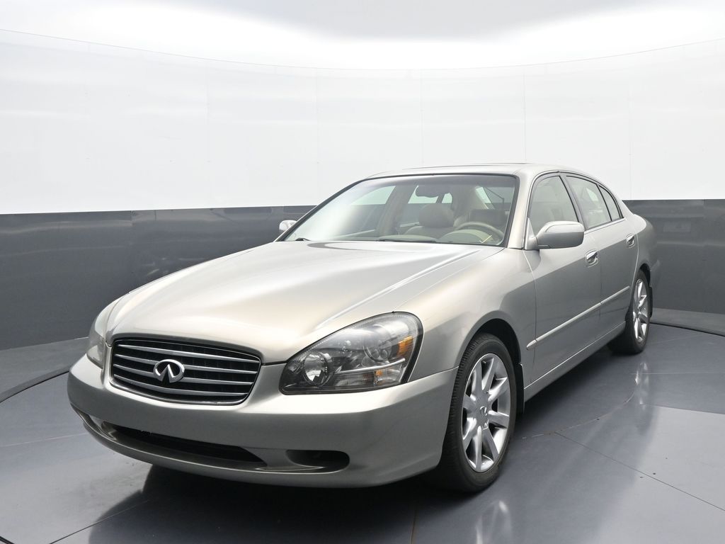Gray (Desert Platinum) 2004 INFINITI Q45 Sedan 5-Speed Automatic Overdrive