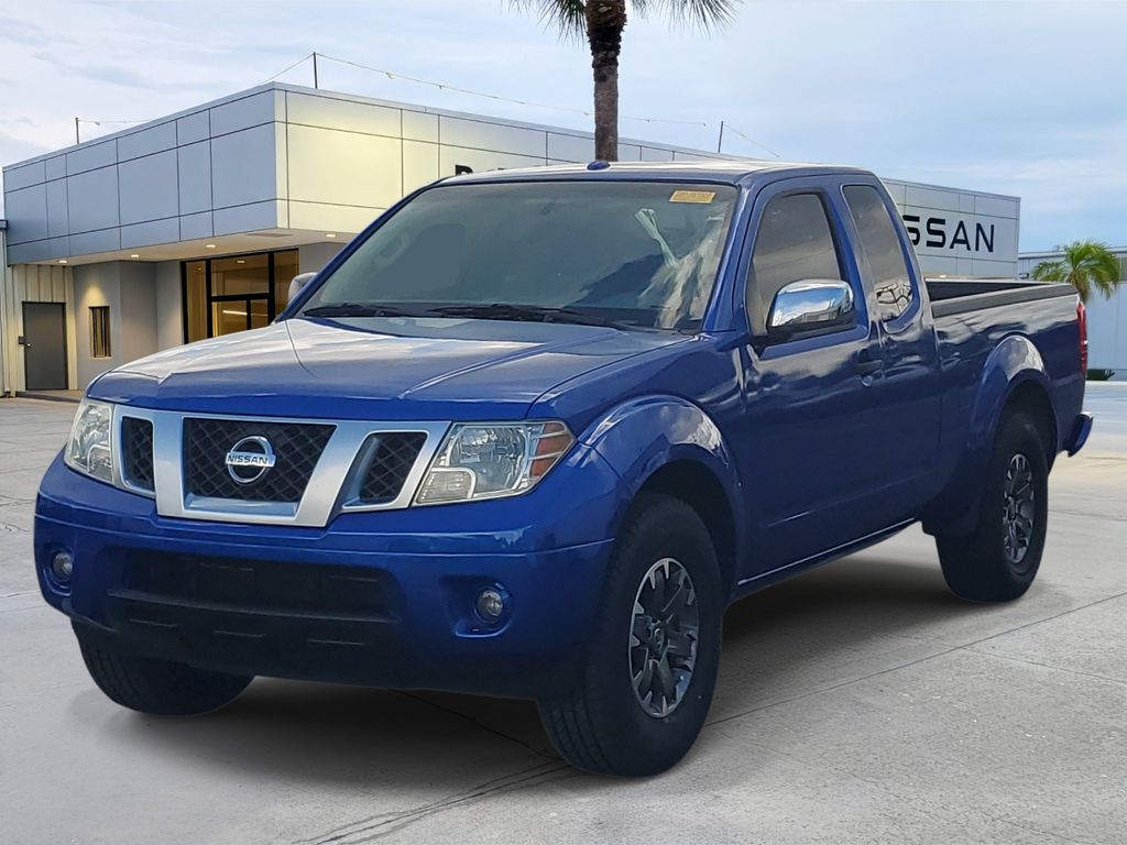 Blue Metallic 2014 Nissan Frontier Pickup Truck 4X2 5-Speed Automatic Overdrive