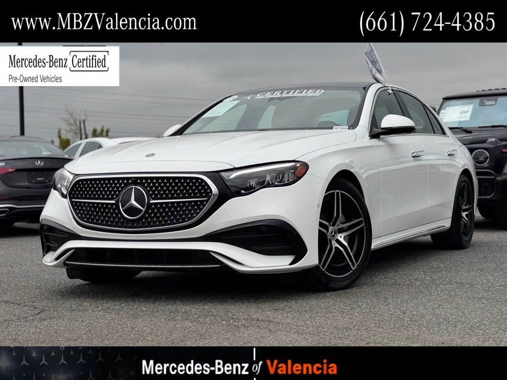 Polar White 2025 Mercedes-Benz E-Class Sedan Rear-Wheel Drive 9-Speed Automatic