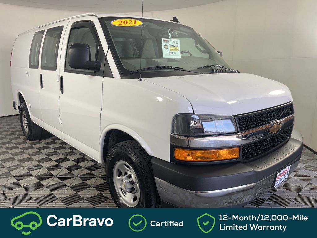 Summit White 2021 Chevrolet Express Cargo 2500 RWD Van Rear-Wheel Drive 6-Speed Automatic Overdrive