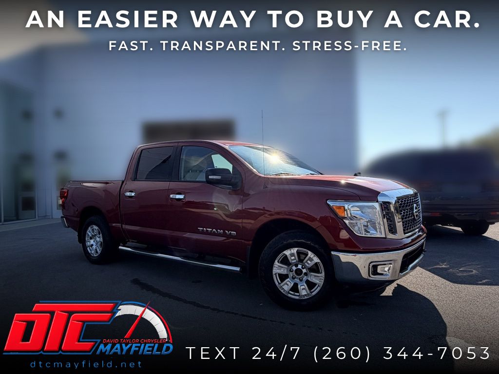 Cayenne Red 2018 Nissan Titan Pickup Truck Four-Wheel Drive 7-Speed Automatic