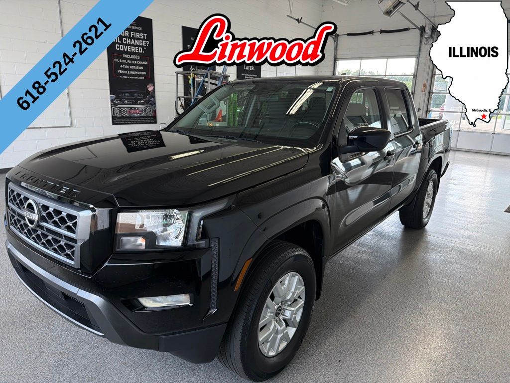 Super Black 2023 Nissan Frontier Pickup Truck Four-Wheel Drive 9-Speed Automatic